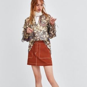 Zara Flowy Printed Top
